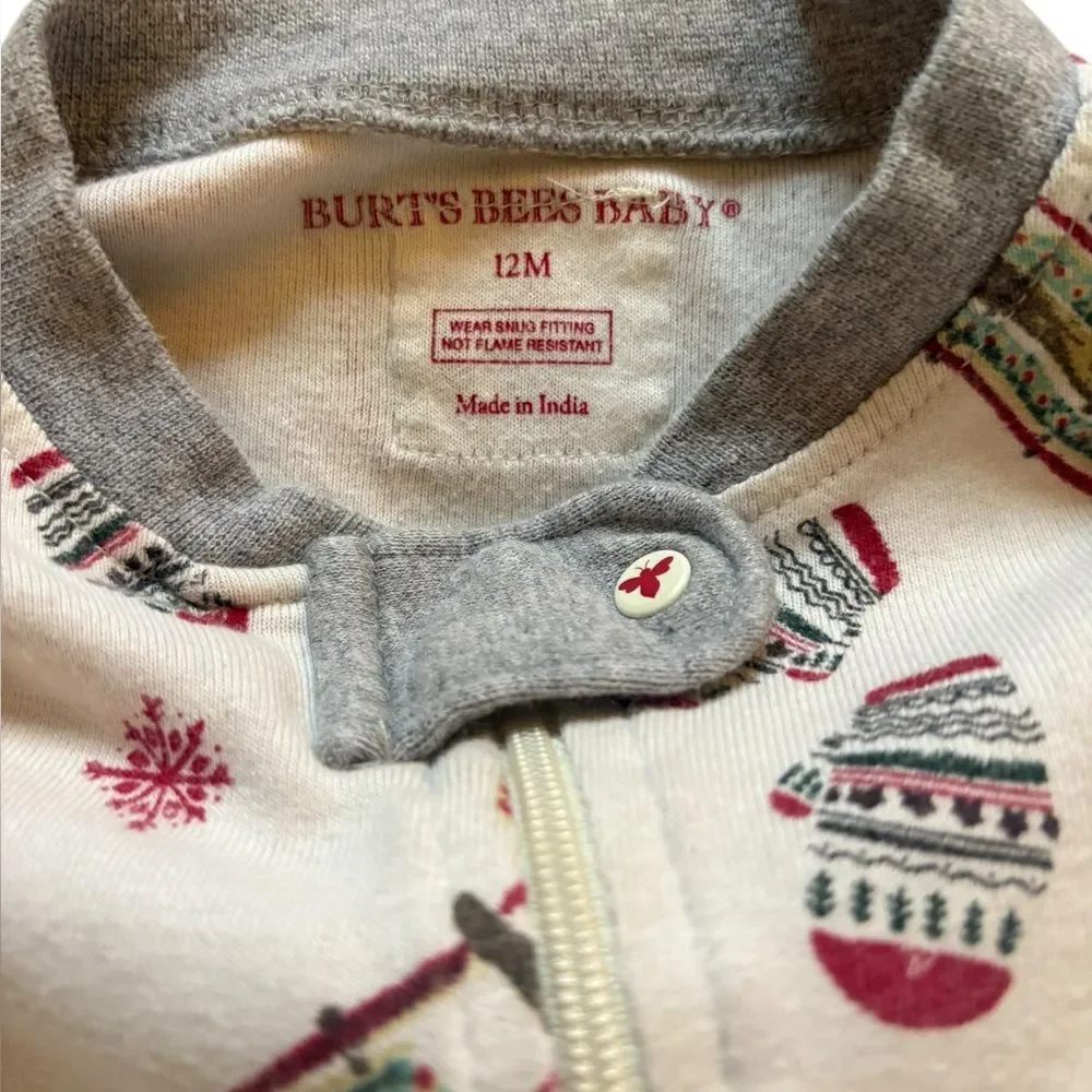 Burts Bees Organic Cotton Pajama Bundle NB 0-3 Months and 12 Months